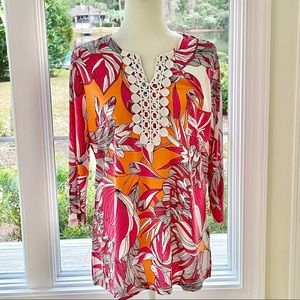 💕 SOLD 💕 Susan Graver QVC Tropical Tunic M